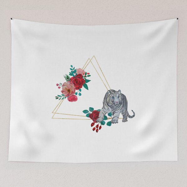 Item preview, tiger with flowers for tiger lovers ,mom,dad designed and sold by beautifulworld9.