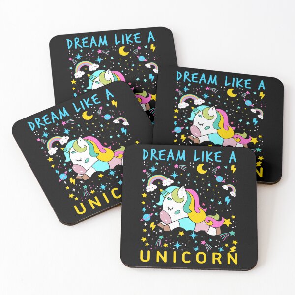 Item preview, dream like a unicorn-funny animals typography designed and sold by Hartics.