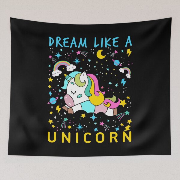 Item preview, dream like a unicorn-funny animals typography designed and sold by Hartics.
