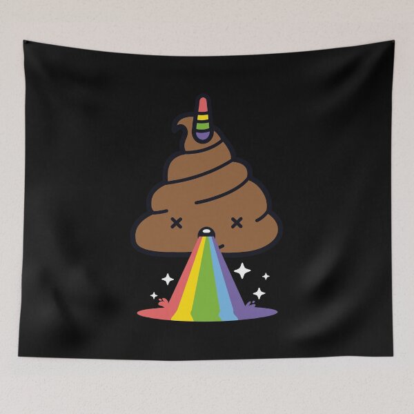 Item preview, Funny Vomiting Rainbow Poo Rainbow Vomit designed and sold by MasterKlaw.