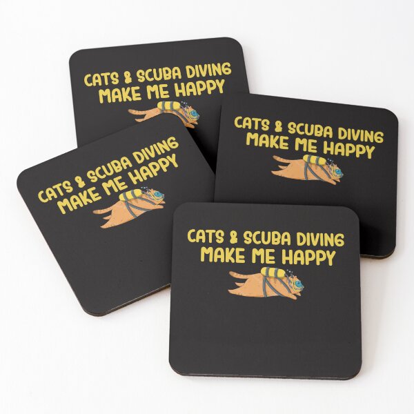 Item preview, Cats and Scuba Diving Make me happy - Scuba Diving and Cats - for kids - cats & scuba diving lovers  designed and sold by Live  Today.