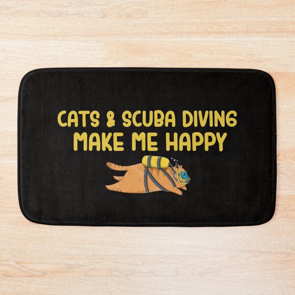 Item preview, Cats and Scuba Diving Make me happy - Scuba Diving and Cats - for kids - cats & scuba diving lovers  designed and sold by Live  Today.