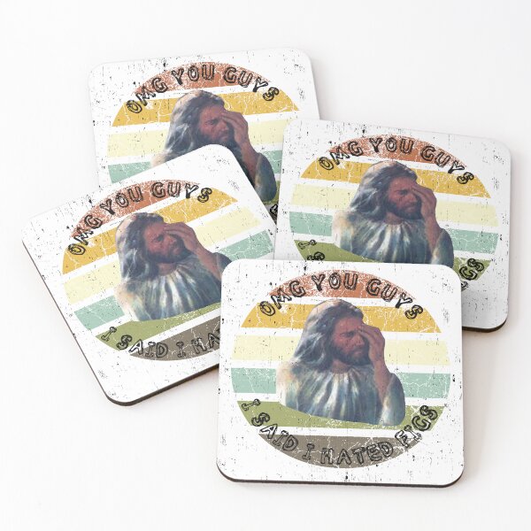 Item preview, OMG You Guys I Said I Hated Figs LGBT Jesus Meme Retro Sunset Black Grunge Effect designed and sold by LuckyKermit.