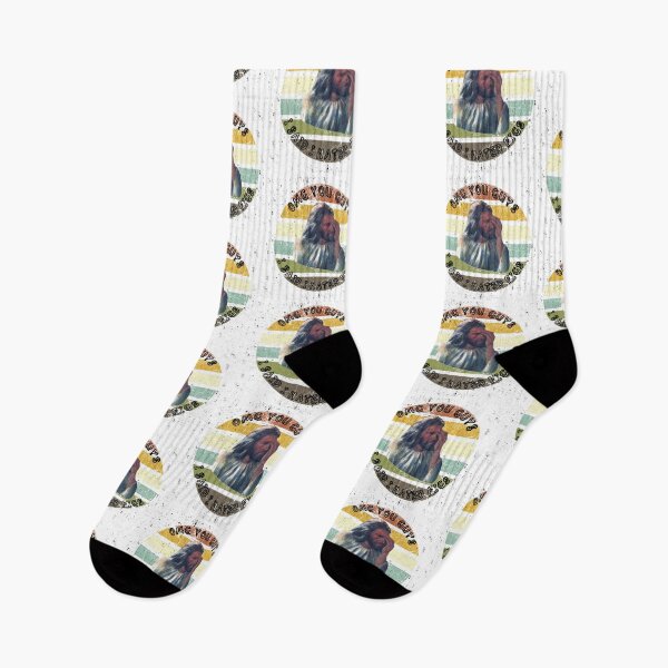 Item preview, OMG You Guys I Said I Hated Figs LGBT Jesus Meme Retro Sunset Black Grunge Effect designed and sold by LuckyKermit.
