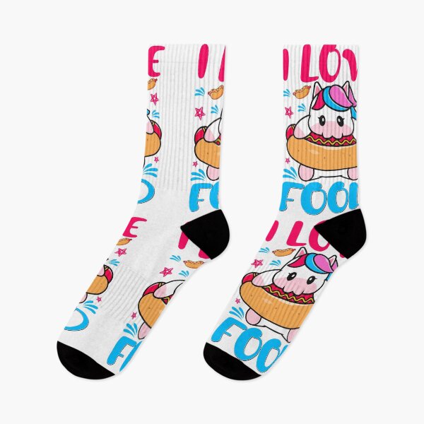 Artikelvorschau, ich liebe essen einhorn-lustige tiere typografie entworfen und verkauft von Hartics.