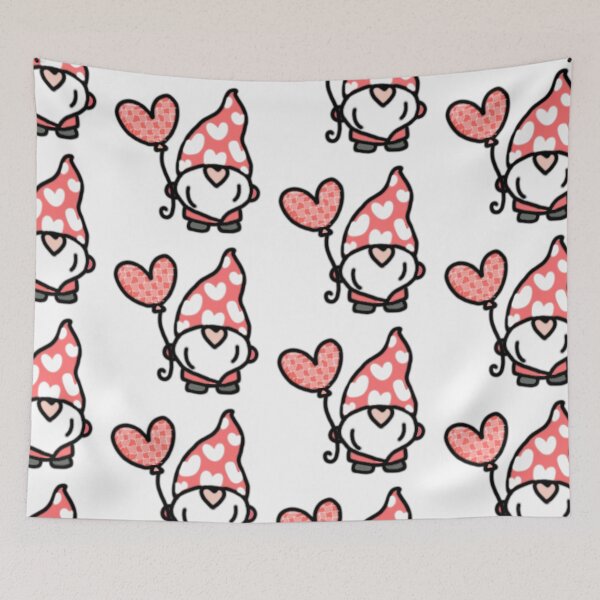 Item preview, Pink valentine gnome with hearts clipart  designed and sold by vyascreations.