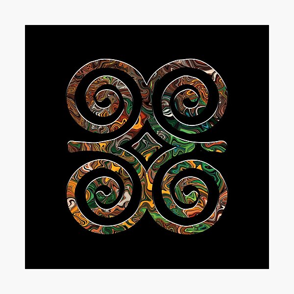 Adinkra Symbol Dwennimmen Humility And Strength Ancient African Symbol Photographic Print For