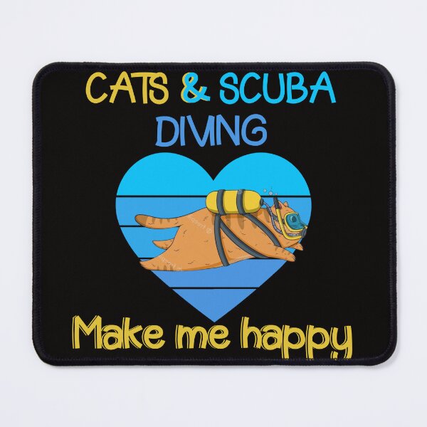 Item preview, Cats and Scuba Diving Make me happy - Scuba Diving and Cats - for kids - cats & scuba diving lovers  designed and sold by Live  Today.