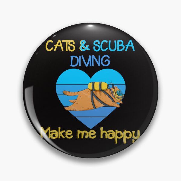 Item preview, Cats and Scuba Diving Make me happy - Scuba Diving and Cats - for kids - cats & scuba diving lovers  designed and sold by Live  Today.