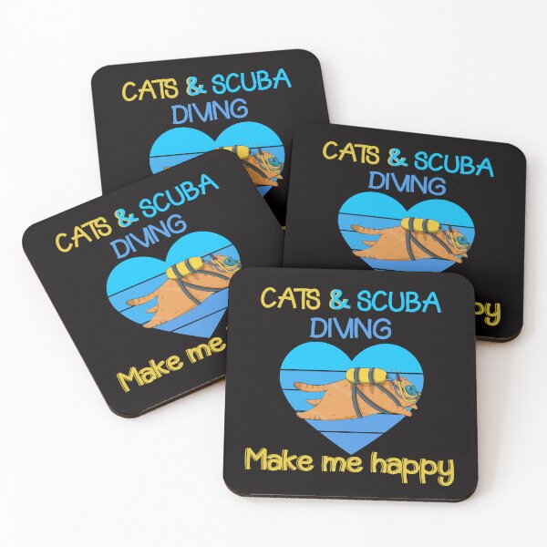 Item preview, Cats and Scuba Diving Make me happy - Scuba Diving and Cats - for kids - cats & scuba diving lovers  designed and sold by Live  Today.