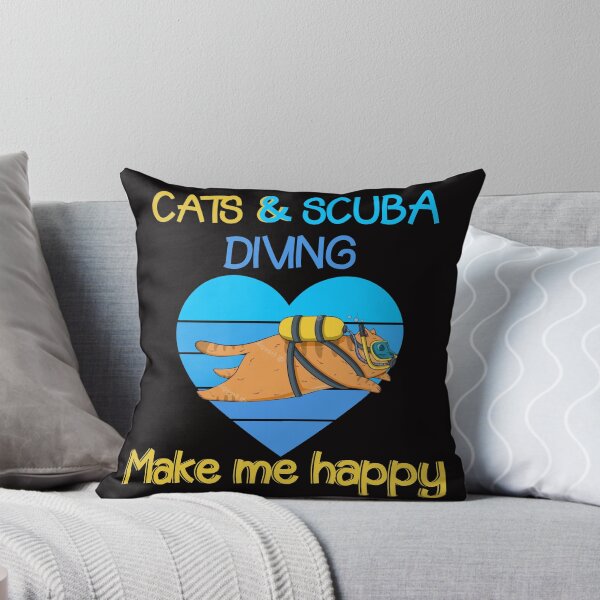 Item preview, Cats and Scuba Diving Make me happy - Scuba Diving and Cats - for kids - cats & scuba diving lovers  designed and sold by Live  Today.