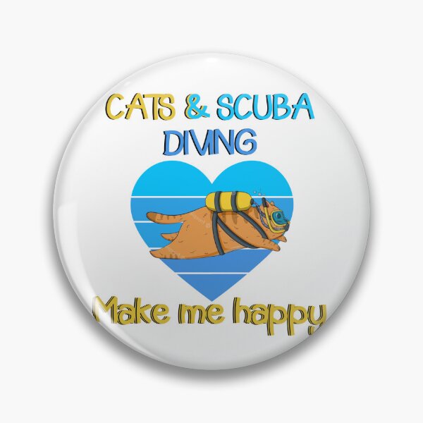 Item preview, Cats and Scuba Diving Make me happy - Scuba Diving and Cats - for kids - cats & scuba diving lovers  designed and sold by Live  Today.
