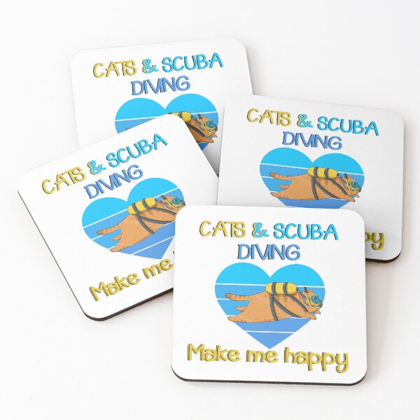 Item preview, Cats and Scuba Diving Make me happy - Scuba Diving and Cats - for kids - cats & scuba diving lovers  designed and sold by Live  Today.
