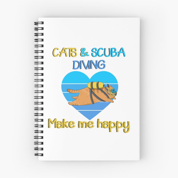 Item preview, Cats and Scuba Diving Make me happy - Scuba Diving and Cats - for kids - cats & scuba diving lovers  designed and sold by Live  Today.