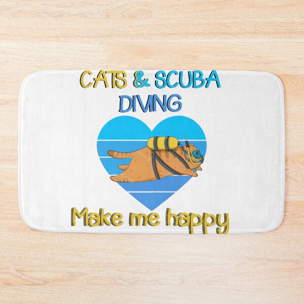 Item preview, Cats and Scuba Diving Make me happy - Scuba Diving and Cats - for kids - cats & scuba diving lovers  designed and sold by Live  Today.