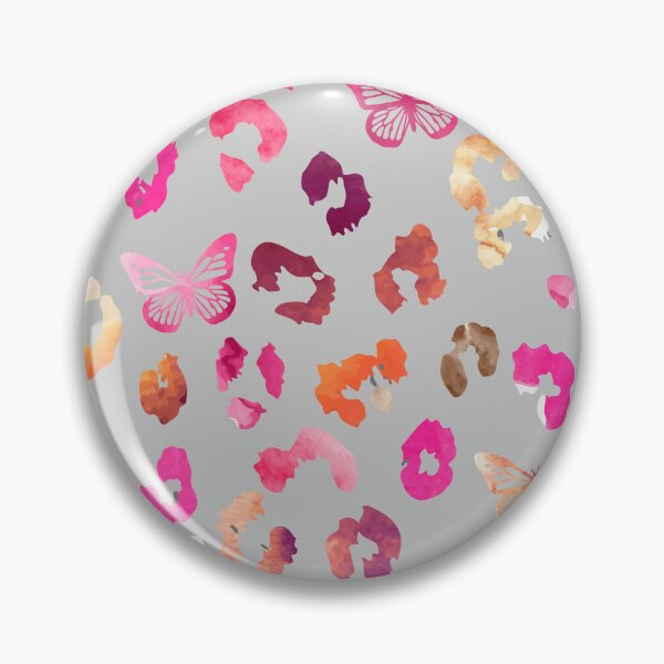 Item preview, Leopard Butterfly Grey Pink Pattern designed and sold by LIRAZ ZIV.