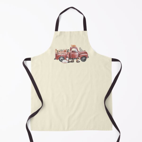 Item preview, Red Farm Truck and Barn Cats - Charming Country Living Watercolor Artwork designed and sold by SeasonsChange-.