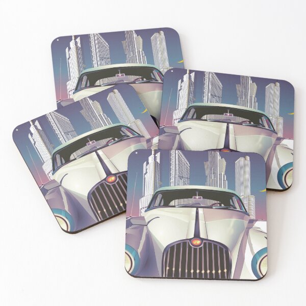 Item preview, Car in cityscape - 80 esthetics art designed and sold by AlexSin.
