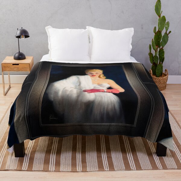 Item preview, White Mink and Diamonds by Art Frahm Sophisticated Glamour Remastered Vintage Art designed and sold by Xzendor7 Digital Art Creations.