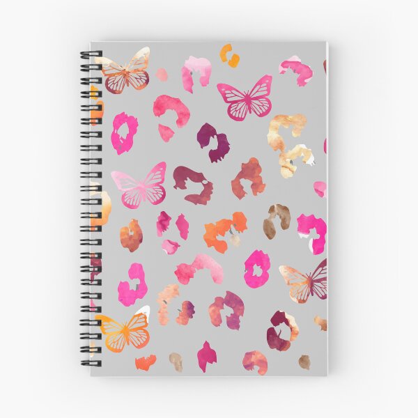 Item preview, Leopard Butterfly Grey Pink Pattern designed and sold by LIRAZ ZIV.