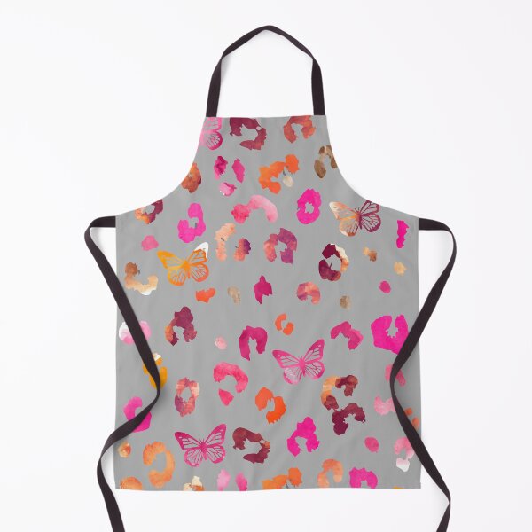 Item preview, Leopard Butterfly Grey Pink Pattern designed and sold by LIRAZ ZIV.