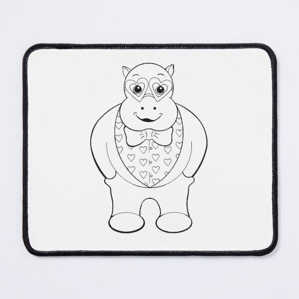 Item preview, Color Your Own Extreme Valentine Hippo designed and sold by GrandpaH.