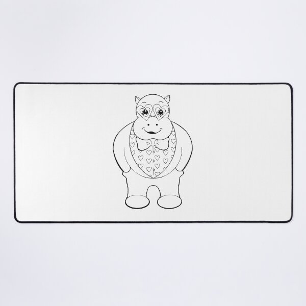 Item preview, Color Your Own Extreme Valentine Hippo designed and sold by GrandpaH.
