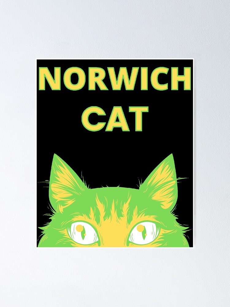 "UK TOWNS AND CITIES NORWICH CAT" Poster for Sale by