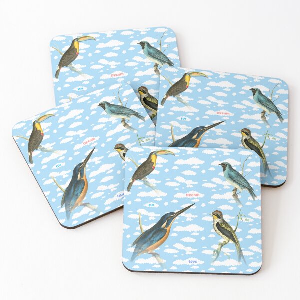 Item preview, Vintage Birds clouds sky pattern designed and sold by angelisart.