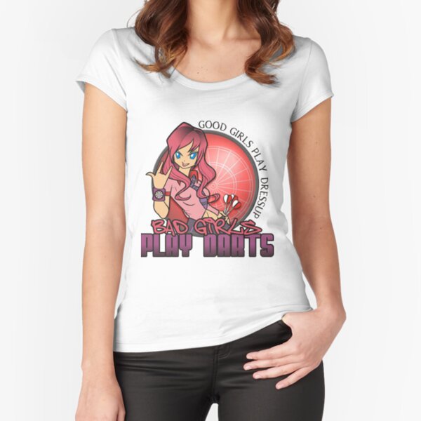Bad Girls Play Darts Fitted Scoop T-Shirt