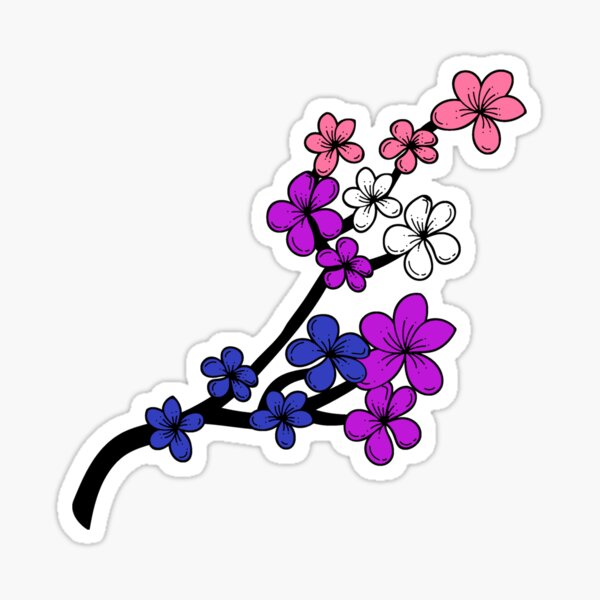 Subtile Genderfluid Pride Flowers. Genderfluid Blumen 3 Sticker