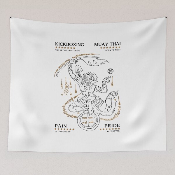 Item preview, Sak Yant Hanuman Muay Thai Kickboxing Tattoo designed and sold by KewaleeTee.