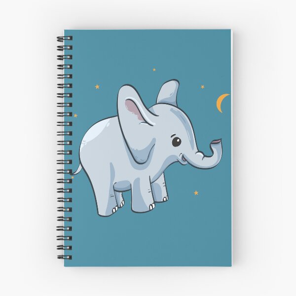 Item preview, Happy Baby Elephant in blue space - cute art designed and sold by AlexSin.