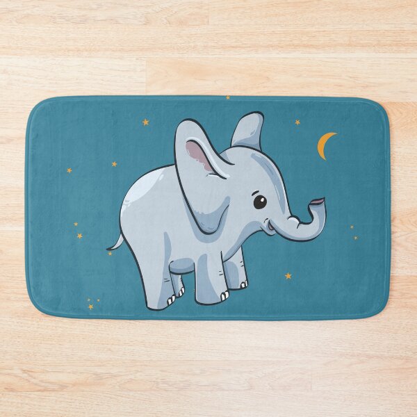 Item preview, Happy Baby Elephant in blue space - cute art designed and sold by AlexSin.