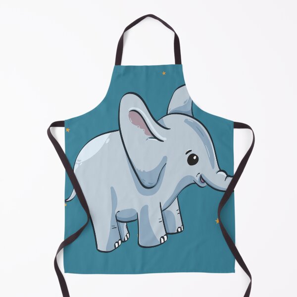 Item preview, Happy Baby Elephant in blue space - cute art designed and sold by AlexSin.
