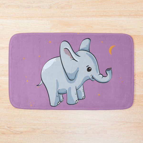 Item preview, Happy Baby Elephant in pink space - cute art designed and sold by AlexSin.