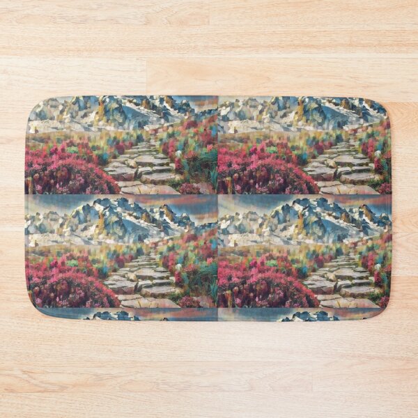 Item preview, Beautiful mountain garden landscape artwork designed and sold by DopeDesign111.
