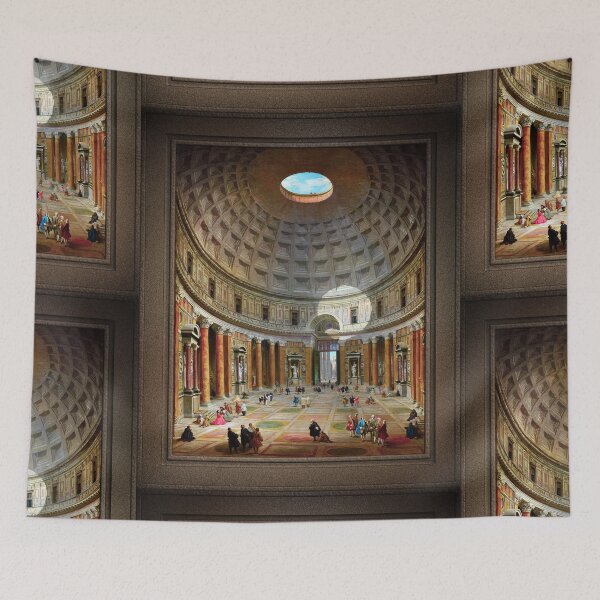 Item preview, Interior Of The Pantheon,Rome by Giovanni Paolo Panini Remastered Xzendor7 Classical Art Old Masters Reproductions designed and sold by Xzendor7 Digital Art Creations.