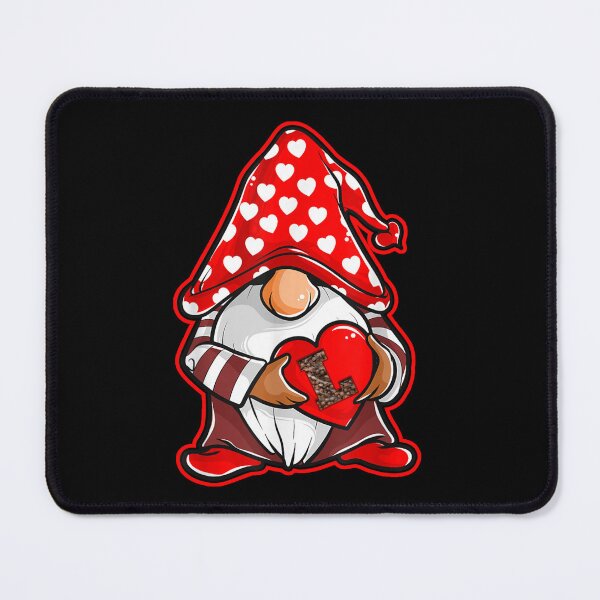 Item preview, L Valentine's Day A gnome of love carries funny gifts in the form of a red heart with L the first letter of the name of the one you love designed and sold by Magik-Art.