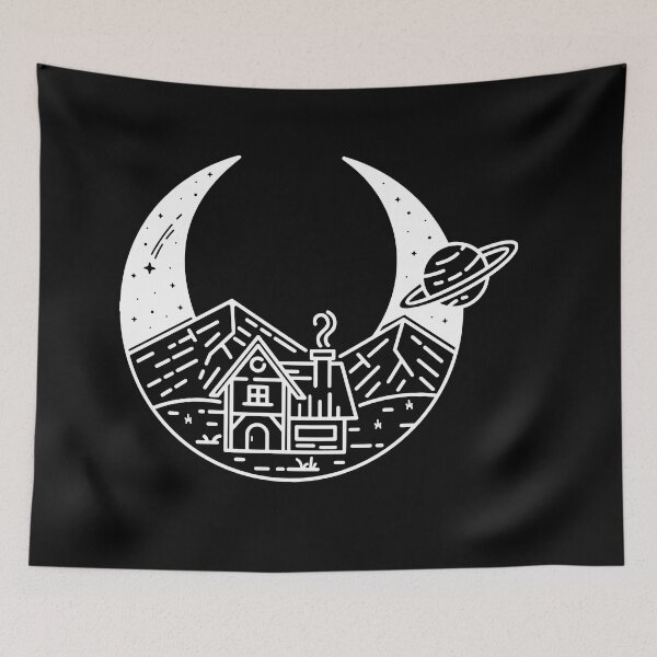 Item preview, White Night Minialist Art designed and sold by HybridoStore.