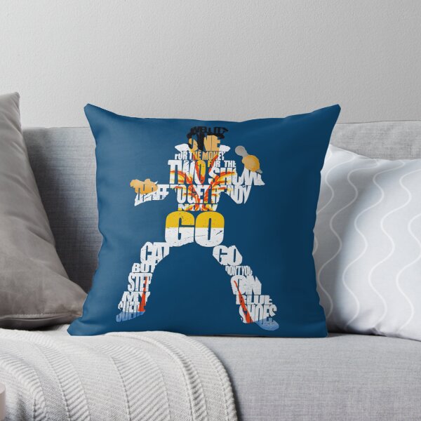 Blue Suede Shoes Elvis Lyrics Throw Pillow