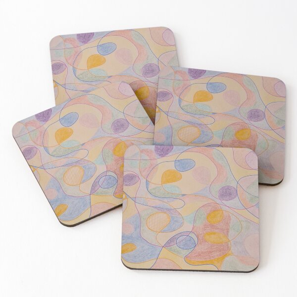 Item preview, abstract color pencil drawing designed and sold by baybaybaiba.