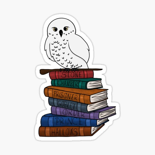 Vista previa del artículo con la obra «Libros de magia con buho», diseñado y vendido por Josephine‘s.