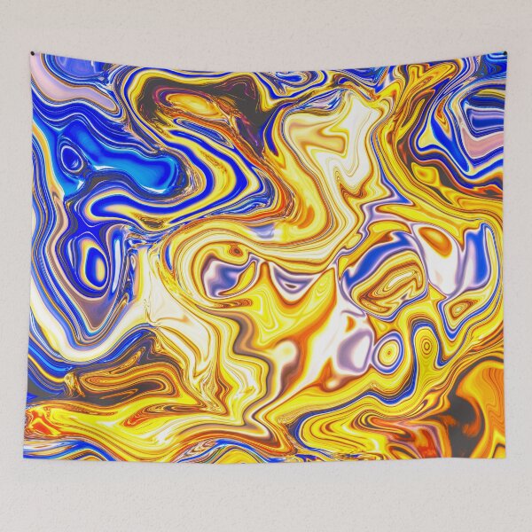 Item preview, Holographic Liquid Marble, Blue and Gold designed and sold by ACC .