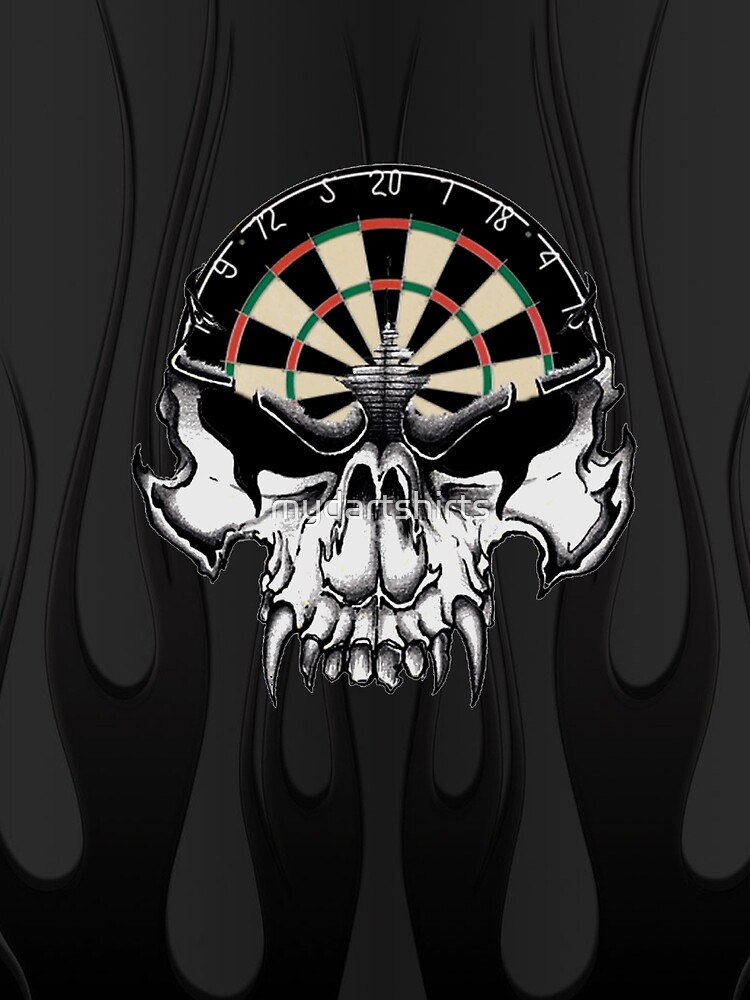 Darts Skull and Flames by mydartshirts