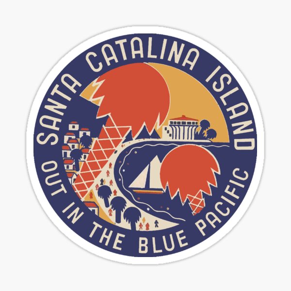 Item preview, Santa Catalina Island Vintage Travel Decal designed and sold by hilda74.