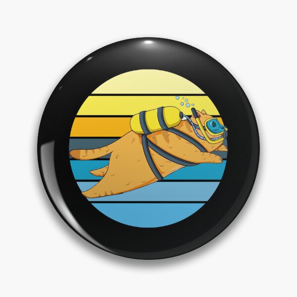 Item preview, Retro vintage Scuba Diving cat - Scuba Diving Cats - for kids -  Children cats & scuba diving lovers  designed and sold by Live  Today.