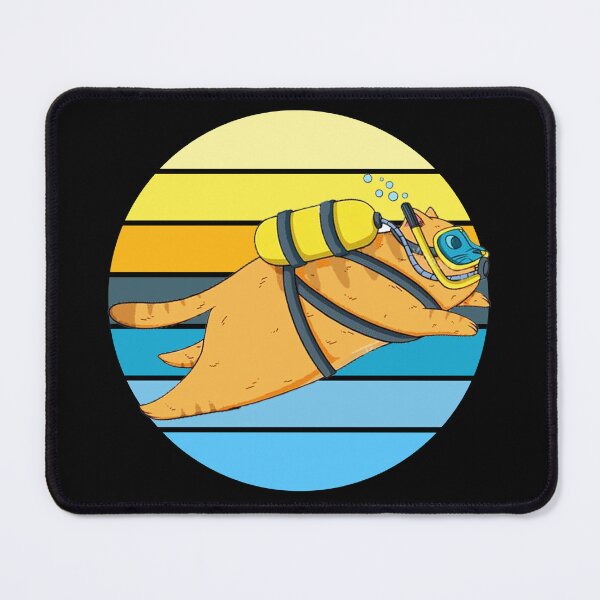 Item preview, Retro vintage Scuba Diving cat - Scuba Diving Cats - for kids -  Children cats & scuba diving lovers  designed and sold by Live  Today.