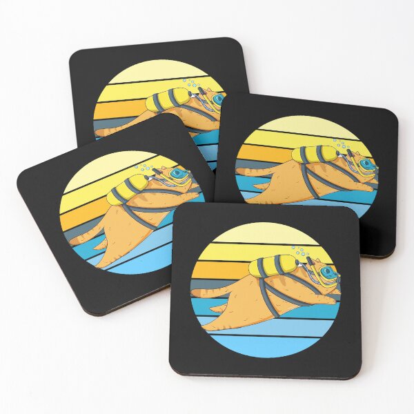 Item preview, Retro vintage Scuba Diving cat - Scuba Diving Cats - for kids -  Children cats & scuba diving lovers  designed and sold by Live  Today.