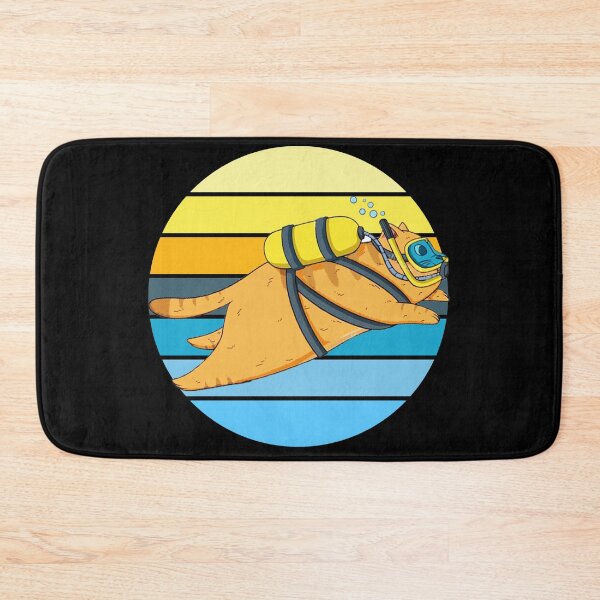 Item preview, Retro vintage Scuba Diving cat - Scuba Diving Cats - for kids -  Children cats & scuba diving lovers  designed and sold by Live  Today.